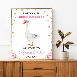 Póster Bienvenida a un Fiesta de cumpleaños de Chicas Goo