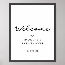 Póster Bienvenida a una ducha de bebé