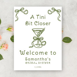 Póster Bienvenida a una ducha de novia un poco más estrec