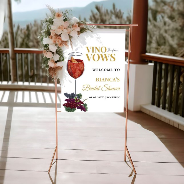Póster Bienvenida a Vino antes de Vows Floral Bridal Show (Subido por el creador)