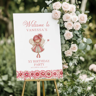 Póster Bienvenida al 6º cumpleaños de las Flores Hadas de
