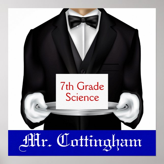 Póster Bienvenida al aula del profesor escolar - SRF (Frente)