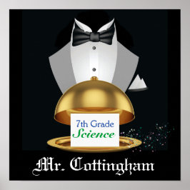 Póster Bienvenida al aula del profesor escolar - SRF