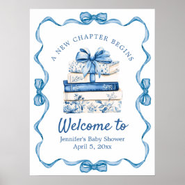Póster Bienvenida al baby shower de cuento de hadas con c