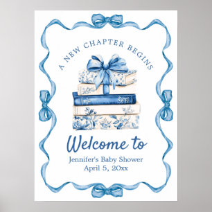 Póster Bienvenida al baby shower de cuento de hadas con c