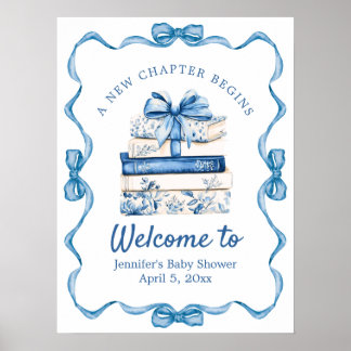Póster Bienvenida al baby shower de cuento de hadas con c