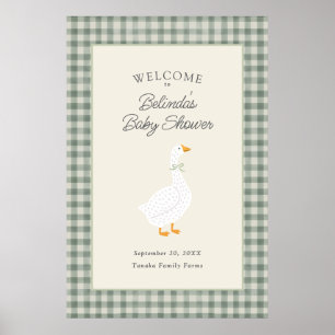 Póster Bienvenida al baby shower de Cuentos de Mamá Gansa