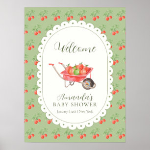 Póster Bienvenida al baby shower de la cosecha de otoño M