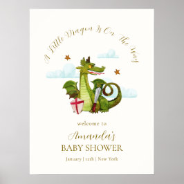 Póster Bienvenida al Baby Shower de las Estrellas del Peq