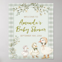 Bienvenida al baby shower de Mamá Gansa y ansarino