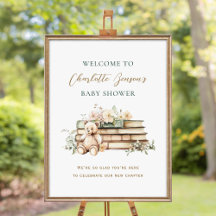Bienvenida al baby shower del libro floral nuevo c