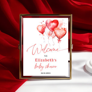 Póster Bienvenida al Baby Shower Little Sweetheart