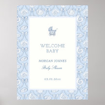 Bienvenida al Baby Shower Preppy Couquette Costero