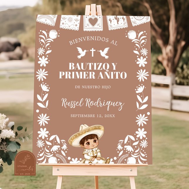 Póster Bienvenida al Bautizo y 1er Cumpleaños de Cielito  (Subido por el creador)
