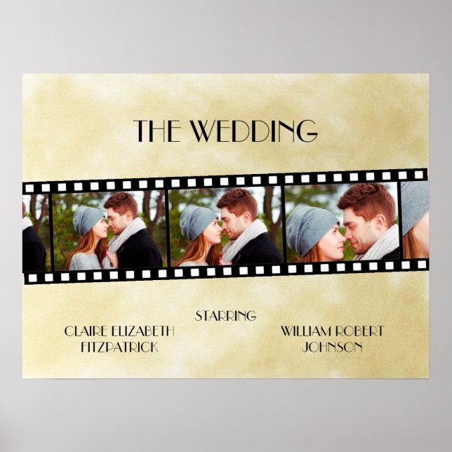 Póster Bienvenida al Boda de la tira de películas de Coll (Frente)
