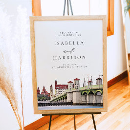 Póster Bienvenida al Boda de línea aérea ST AUGUSTINE Flo