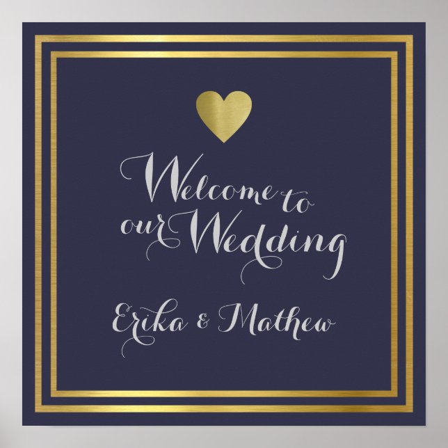 Póster bienvenida al boda de, recepción (Frente)