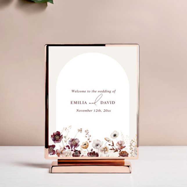 Póster Bienvenida al Boda del Arco de Autumn Anemone (Subido por el creador)