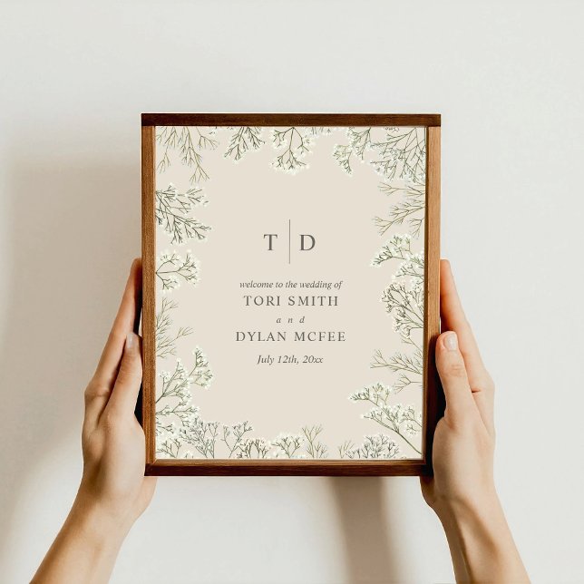 Póster Bienvenida al Boda del Monograma de Respiración de (Subido por el creador)
