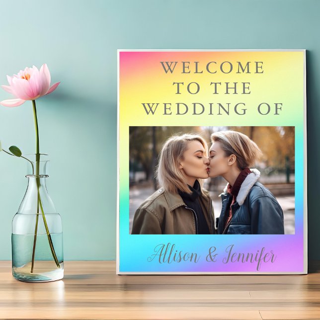 Póster Bienvenida al Boda fotográfico personalizado del a (Subido por el creador)