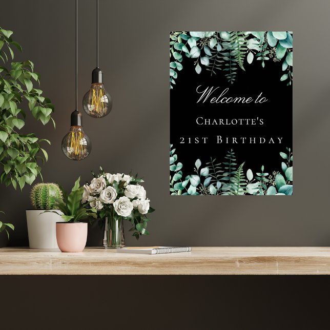 Póster Bienvenida al bosque de eucalipto negro de fiesta  (Subido por el creador)