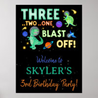 Bienvenida al cumpleaños espacial del dinosaurio 3