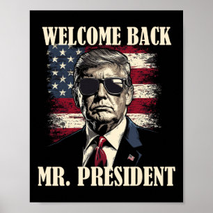 Póster Bienvenida al presidente Donald Trump Victoria 2