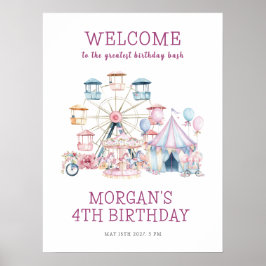 Póster Bienvenida al presupuesto de cumpleaños de Cute de