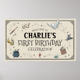 Póster Bienvenida al primer cumpleaños de Harry Potter