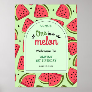 Póster Bienvenida al Primer Cumpleaños de Summer One in a