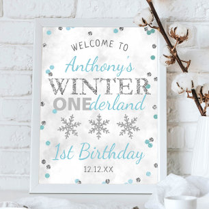 Póster Bienvenida al primer cumpleaños de Winter ONEderla