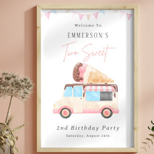 Póster Bienvenida al segundo cumpleaños de Two Sweet Ice 