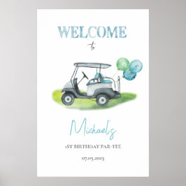 Póster Bienvenida al tema del Putt Fiesta Golf