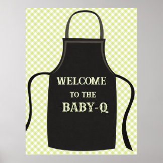 Póster Bienvenida Baby-Q de Gingham