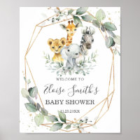 Bienvenida Baby Shower a los animales de la jungla
