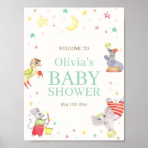Bienvenida Baby Shower a los Animales del Festival