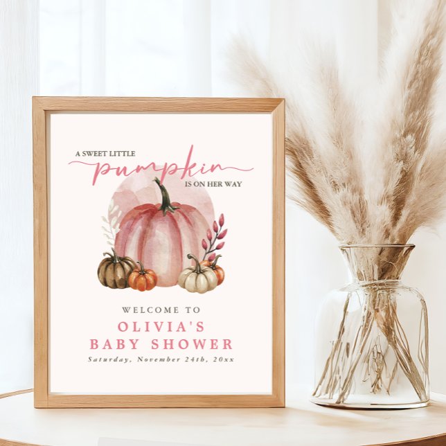 Póster Bienvenida Baby Shower a un dulce y dulce Chica de (Subido por el creador)