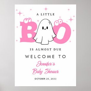 Póster Bienvenida Baby Shower al pequeño Boo Chica de Hal