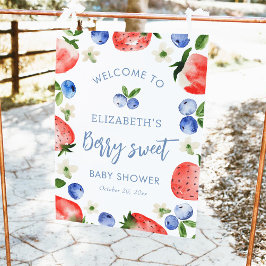 Póster Bienvenida Baby Shower Berry Sweet Boy