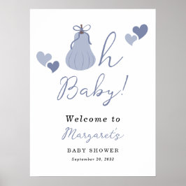 Póster Bienvenida Baby Shower de Baby Pumpkin Bow