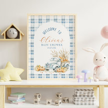 Bienvenida Baby Shower de Blue Little Pumpkin Truc