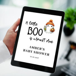 Póster Bienvenida Baby Shower de Budget Little Boo Hallow