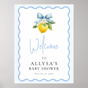 Póster Bienvenida Baby Shower de Coquette Lemon Italiano 