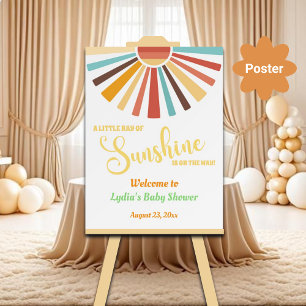 Póster Bienvenida Baby Shower De Little Ray Of Sunshine