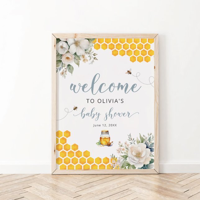 Póster Bienvenida Baby Shower de Summer Honey Bee (Subido por el creador)