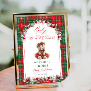 Póster Bienvenida Baby Shower de Teddy Bear