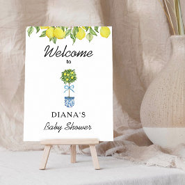Póster Bienvenida Baby Shower de verano de Lemon Tree