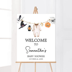 Póster Bienvenida Baby Shower en Little Boo Halloween