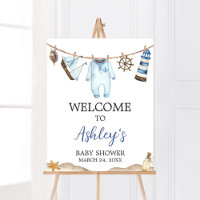 Bienvenida Baby Shower Nautical Sailor Ahoy