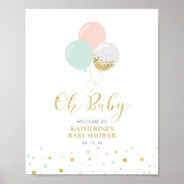 Póster Bienvenida Baby Shower Neutral para la Casa de la